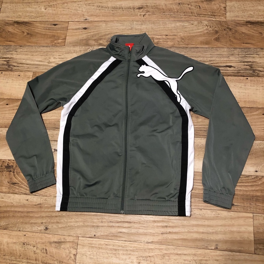 Puma Gray and Black Windbreaker Jacket